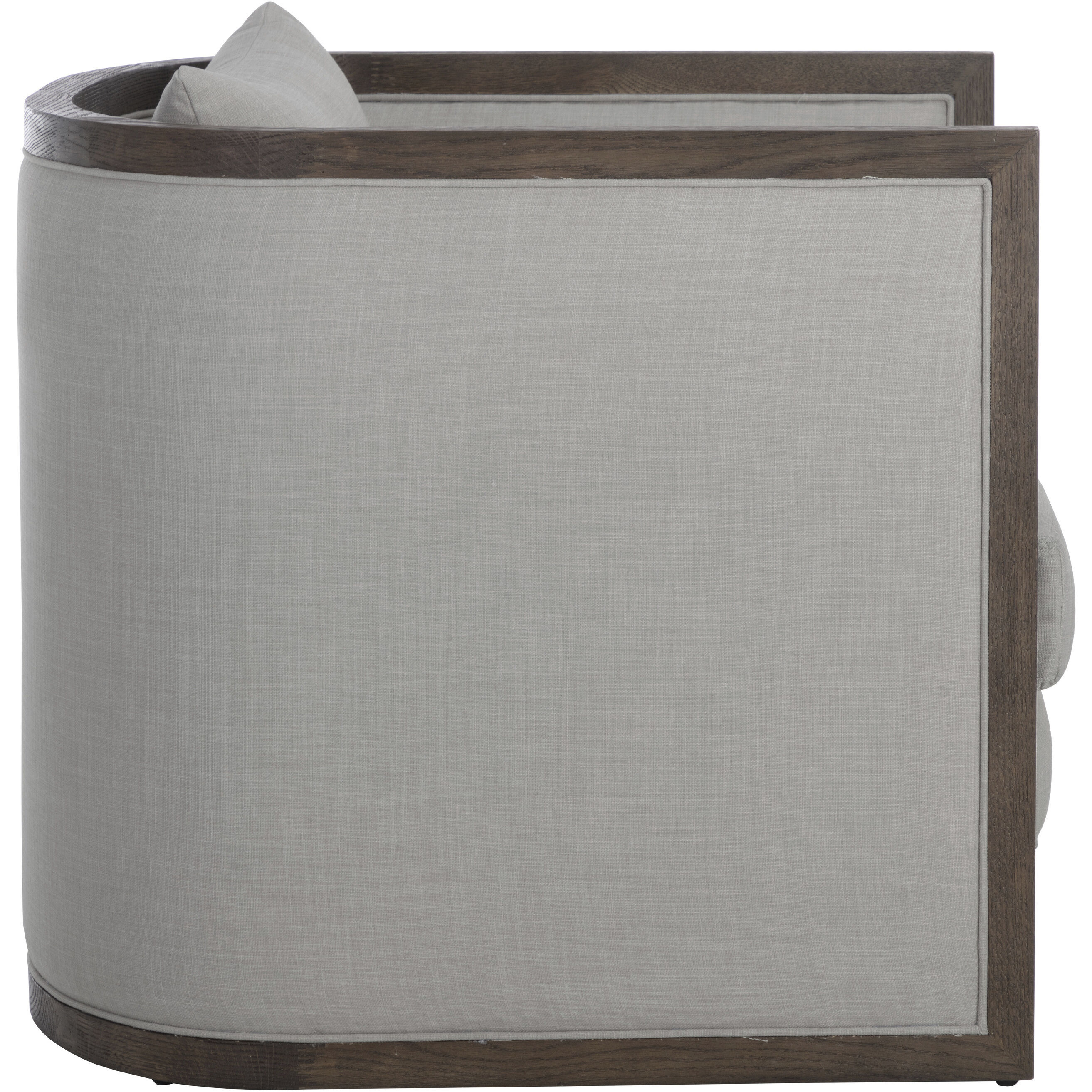 Chloe Distressed Brown / Linoso Light Grey Lounge Chair